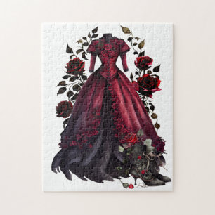 Gothic Mode Viktorianische Kleidung und hohe Stief Puzzle