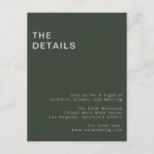 Gothic Modern Green Enclosure Card