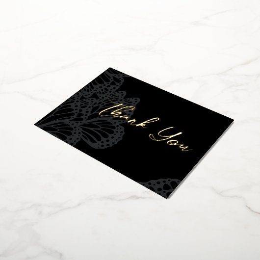 Gothic Monarch Foil Danke Karte (Gedreht)