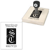 Gothic Monogram ExLibris Books Rücksendeadresse Gummistempel (Stempel)