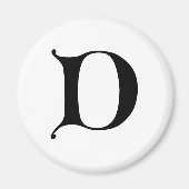 Gothic Monogram Letter D Magnet (Vorne)