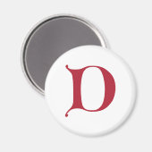 Gothic Monogram Letter D Magnet (Vorderseite/Rückseite)