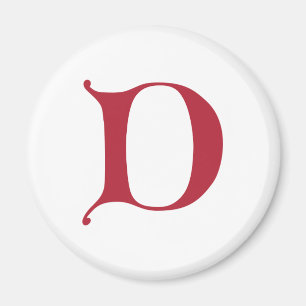 Gothic Monogram Letter D Magnet