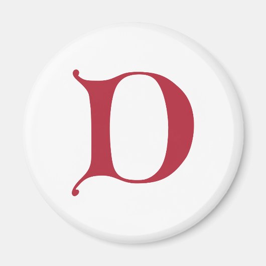 Gothic Monogram Letter D Magnet (Vorne)
