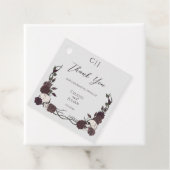 Gothic Monogram Skull & Rose Wedding Thank You Geschenkanhänger (Beispiel)