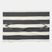 Gothic-Monogramm aus schwarzem und weißem vertikal Geschirrtuch (Horizontal)