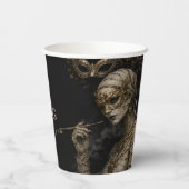 Gothic Monster Halloween Maskerade Pappbecher (Rückseite)