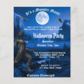 Gothic Monster Mash Werewolf Halloween-Party Invit Flyer (Vorne)
