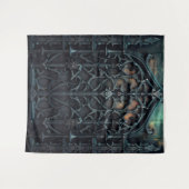 Gothic Moody Black Arch Wandteppich (Vorderseite (Horizontal))