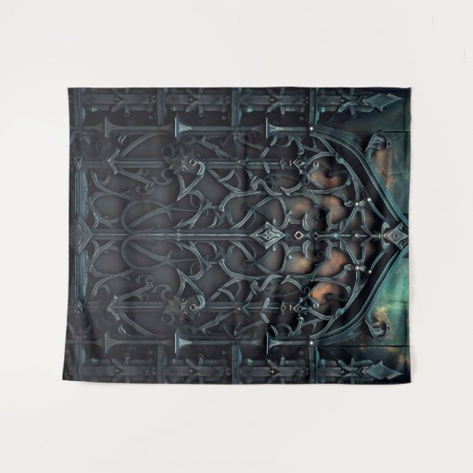 Gothic Moody Black Arch Wandteppich (Vorderseite (Horizontal))