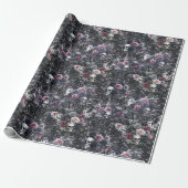 Gothic Moody Blume Skulls und Crows Geschenkpapier (Ungerollt)