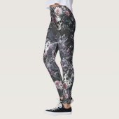 Gothic Moody Blume Skulls und Crows Leggings (Links)