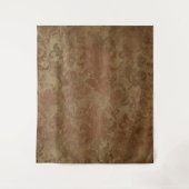 Gothic Moody Damask Tan & Red Tapestry Wandteppich (Vorderseite)