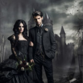 Gothic Moody Dark Castle Drei Wandteppich