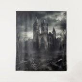 Gothic Moody Dark Castle Drei Wandteppich (Vorderseite)