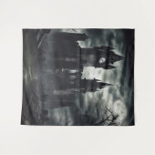 Gothic Moody Dark Castle One Wandteppich (Vorderseite (Horizontal))