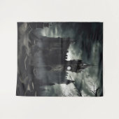 Gothic Moody Dark Castle Two Wandteppich (Vorderseite (Horizontal))