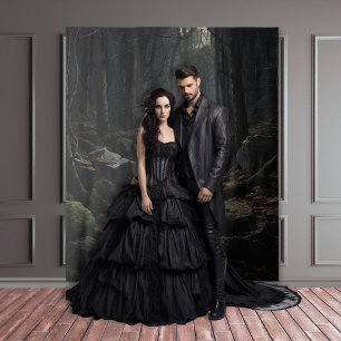 Gothic Moody Dark Forest Rocky Path XLarge Wandteppich