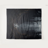 Gothic Moody Dark Forest XLarge Wandteppich (Vorderseite (Horizontal))