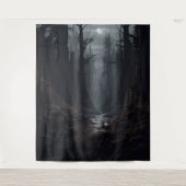 Gothic Moody Dark Forest XLarge Wandteppich (Vorderseite)