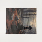 Gothic Moody Dark Graveyard Wandteppich (Vorderseite (Horizontal))