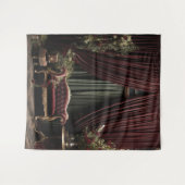 Gothic Moody Dark Viktorianisch Burgundy Green Par Wandteppich (Vorderseite (Horizontal))