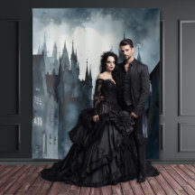 Gothic Moody Dark Watercolor Castle