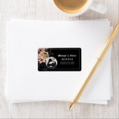 Gothic Moody Floral Foto Rücksendeadresse Adressaufkleber (Insitu)