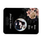 Gothic Moody Floral Foto Save the Date Magnet (Horizontal)