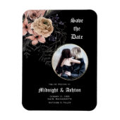 Gothic Moody Floral Foto Save the Date Magnet (Vertikal)