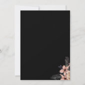 Gothic Moody Floral Wedding Einladung (Rückseite)