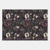 Gothic Moody Herbstblumen Geschenkpapier Set (Vorderseite 3)