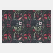 Gothic Moody Herbstblumen Geschenkpapier Set (Vorderseite 2)