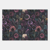 Gothic Moody Herbstblumen Geschenkpapier Set (Vorderseite)