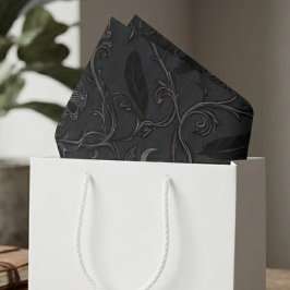 Gothic Moody Onyx Barock Rabe Seidenpapier