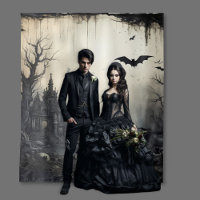 Gothic Moody Scenes Spuk Mansion Cream & Black