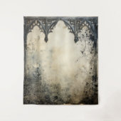 Gothic Moody Scenes Vintag Arches Creme & Black Wandteppich (Vorderseite)