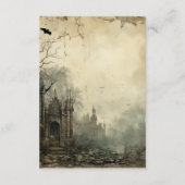 Gothic Moody Scenes Vintage Creme & Black Details Begleitkarte (Rückseite)