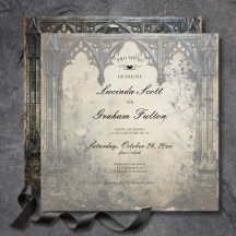 Gothic Moody Scenes Vintage Creme & Black
