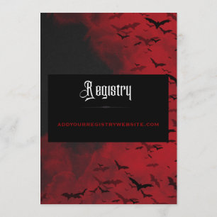 Gothic Moody Vampire Bat Bridal Dusche Einladung