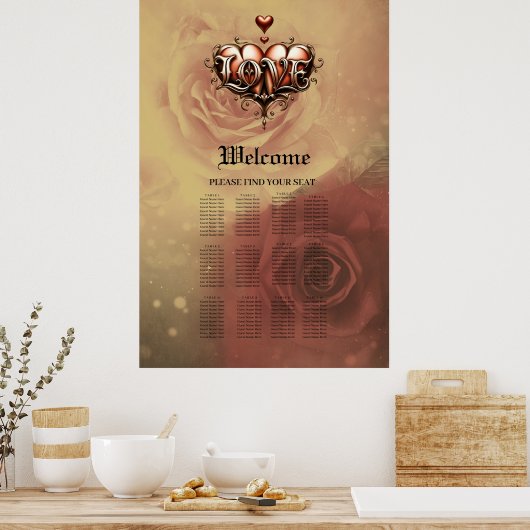 Gothic Moon –Eternal Love Beneath the Midnight Sky Poster (Küche)