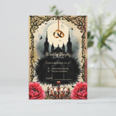 Gothic Moon –Eternal Love Beneath the Midnight Sky RSVP Karte (Stehend Vorderseite)