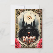 Gothic Moon –Eternal Love Beneath the Midnight Sky RSVP Karte (Rückseite)