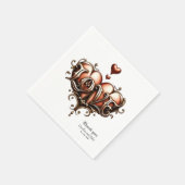 Gothic Moon –Eternal Love Beneath the Midnight Sky Serviette (Ecke)