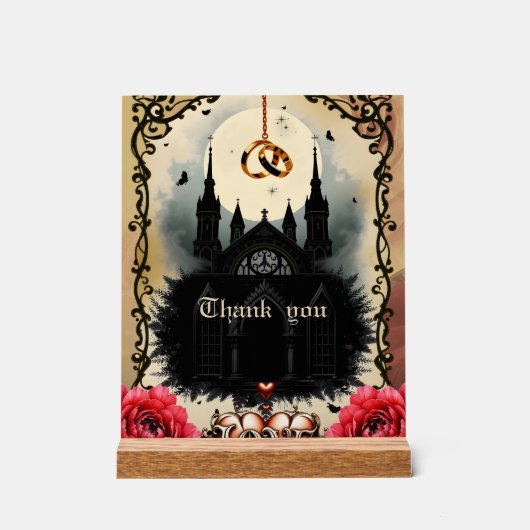 Gothic Moon – Ewige Liebe unter dem Mitternachtshi Acrylschild (Vorderseite)