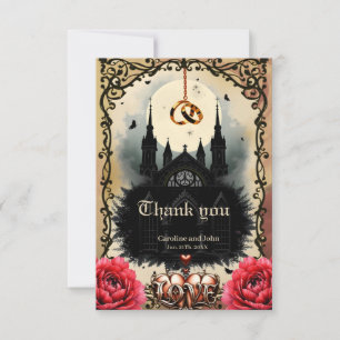 Gothic Moon – Ewige Liebe unter dem Mitternachtshi Dankeskarte