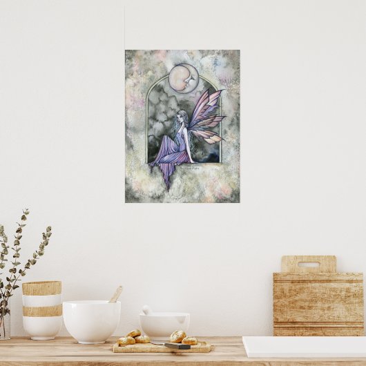 Gothic Moon Fairy Art Poster Print (Küche)