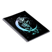Gothic Moon Flower Crescent Witchy Notizblock (Rechte Seite)