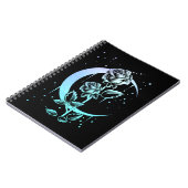 Gothic Moon Flower Crescent Witchy Notizblock (Linke Seite)