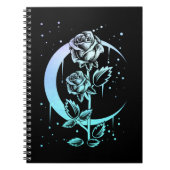 Gothic Moon Flower Crescent Witchy Notizblock (Vorderseite)